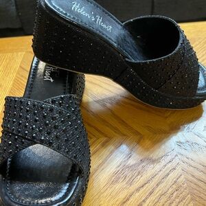 New black crystal Helen Heart shoes